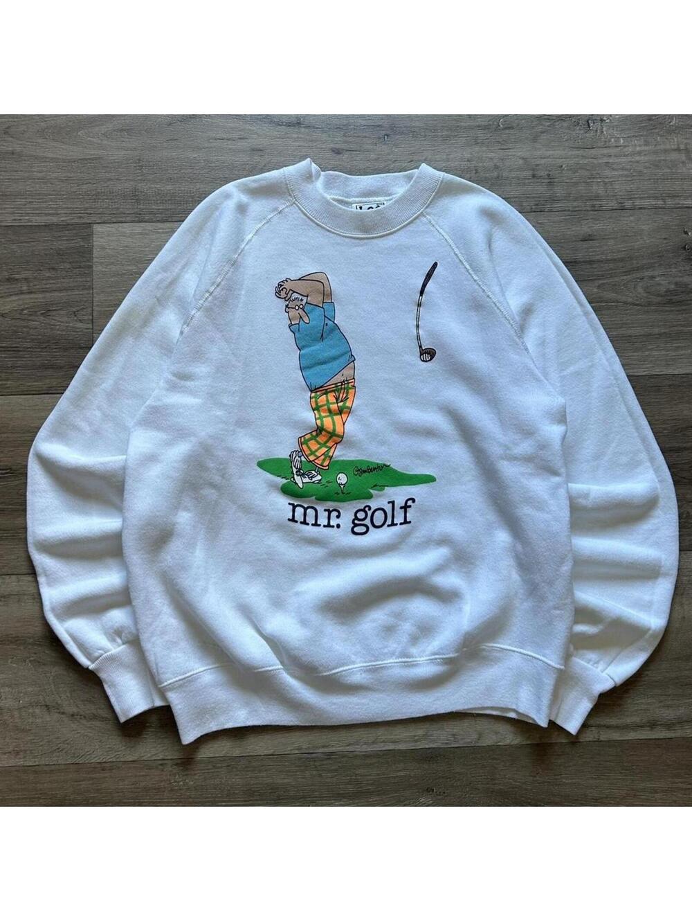 80’s Mr. Golf Jim Benton Lee crewneck sweatshirt art size L